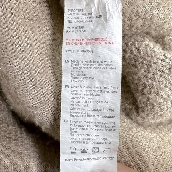 5/$25 Weekend Edition Tan Beige Sherpa Teddy Pullover Hoodie M - Picture 11 of 14